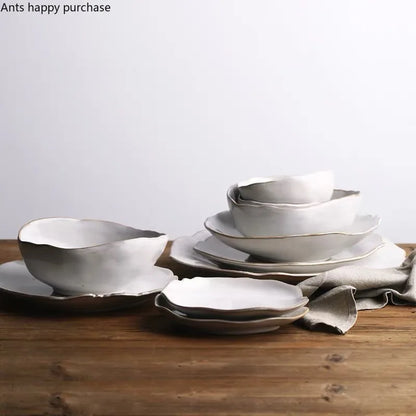 Vajilla de Cerámica Irregular Artesanal (6 piezas)