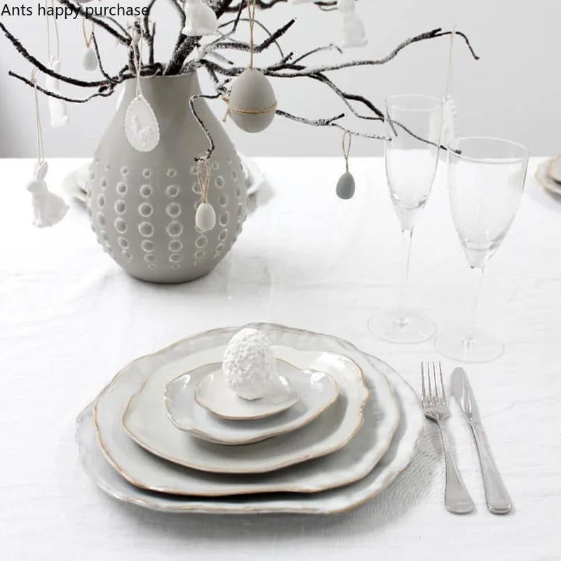 Vajilla de Cerámica Irregular Artesanal (6 piezas)