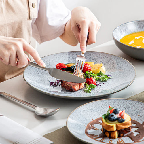 Vajilla Artesanal de Gres Labrado 24 piezas