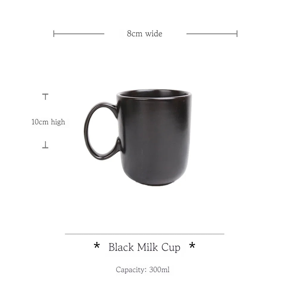 Vajilla Minimalista Cerámica Negro Mate